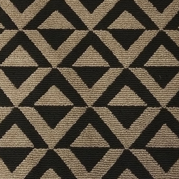 BROWN BLACK GEOMETRIC PATTERN RUG - Picture 6 of 13